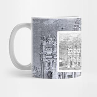 St. Mark's Square St. Peter's Basilica in Vatican Mug